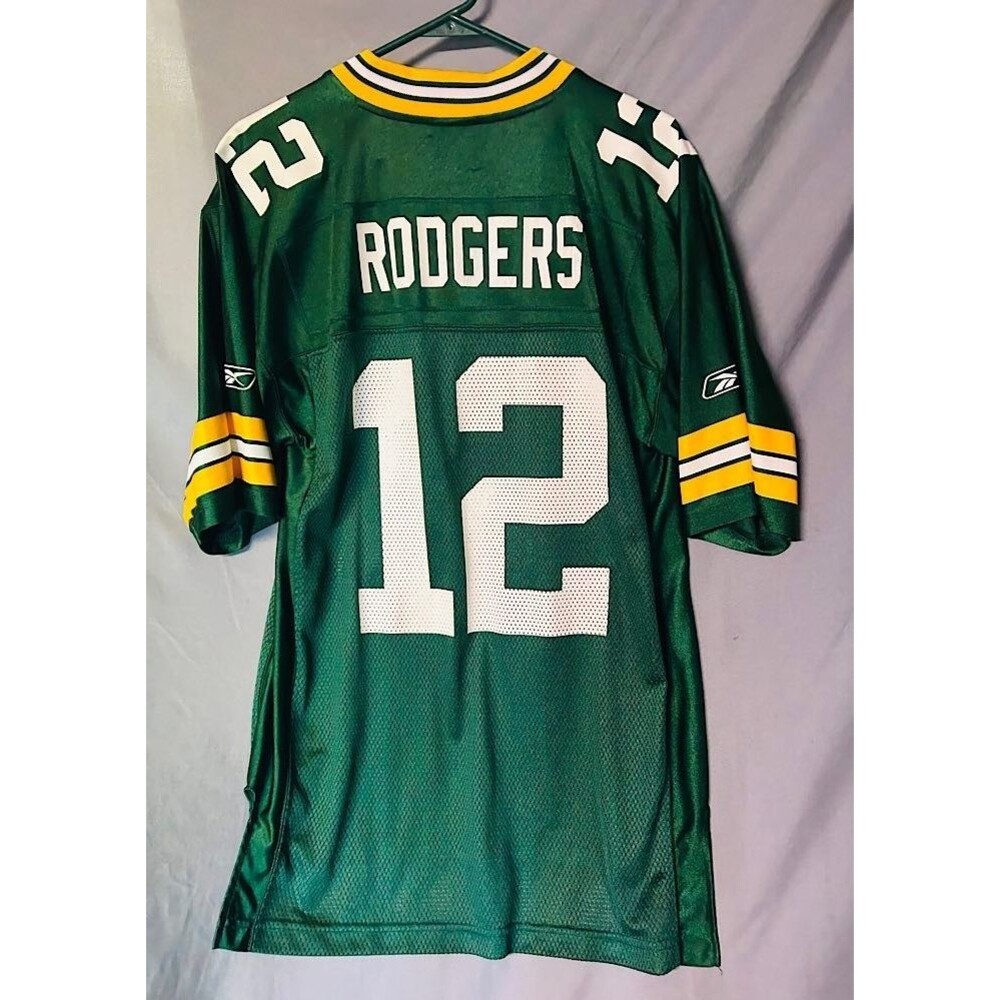 Green Bay Packers Aaron Rodgers #12 Jersey -Reebok Adult Medium